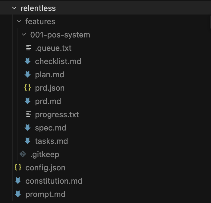 Files generated by Relentless