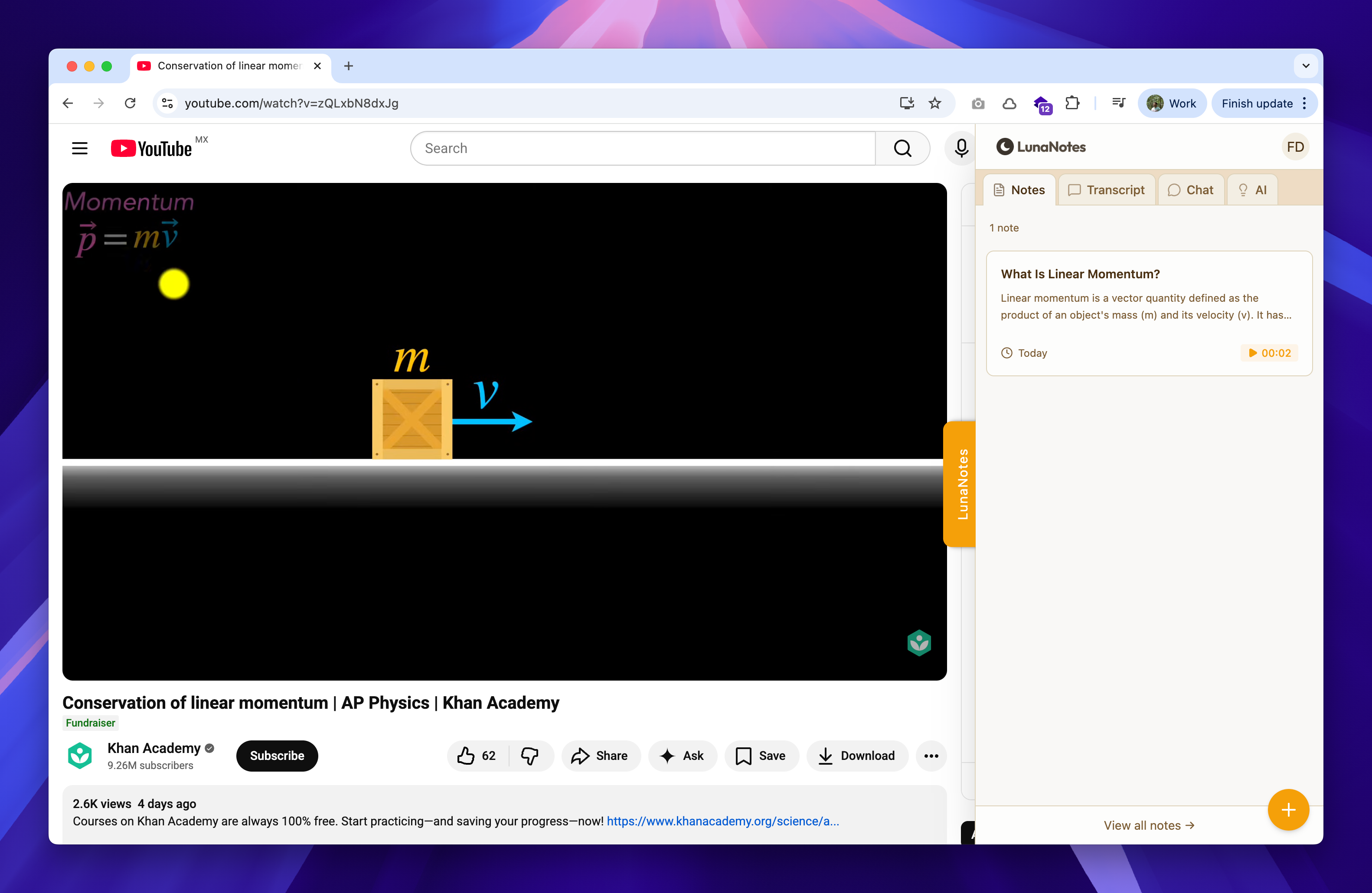 Redesigned LunaNotes native Chrome extension built with WXT framework, showing a lightweight and fast note-taking interface integrated directly into the browser with native Chrome APIs